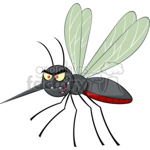 300x300 Royalty Free Rf Clipart Illustration Mosquito Cartoon Character