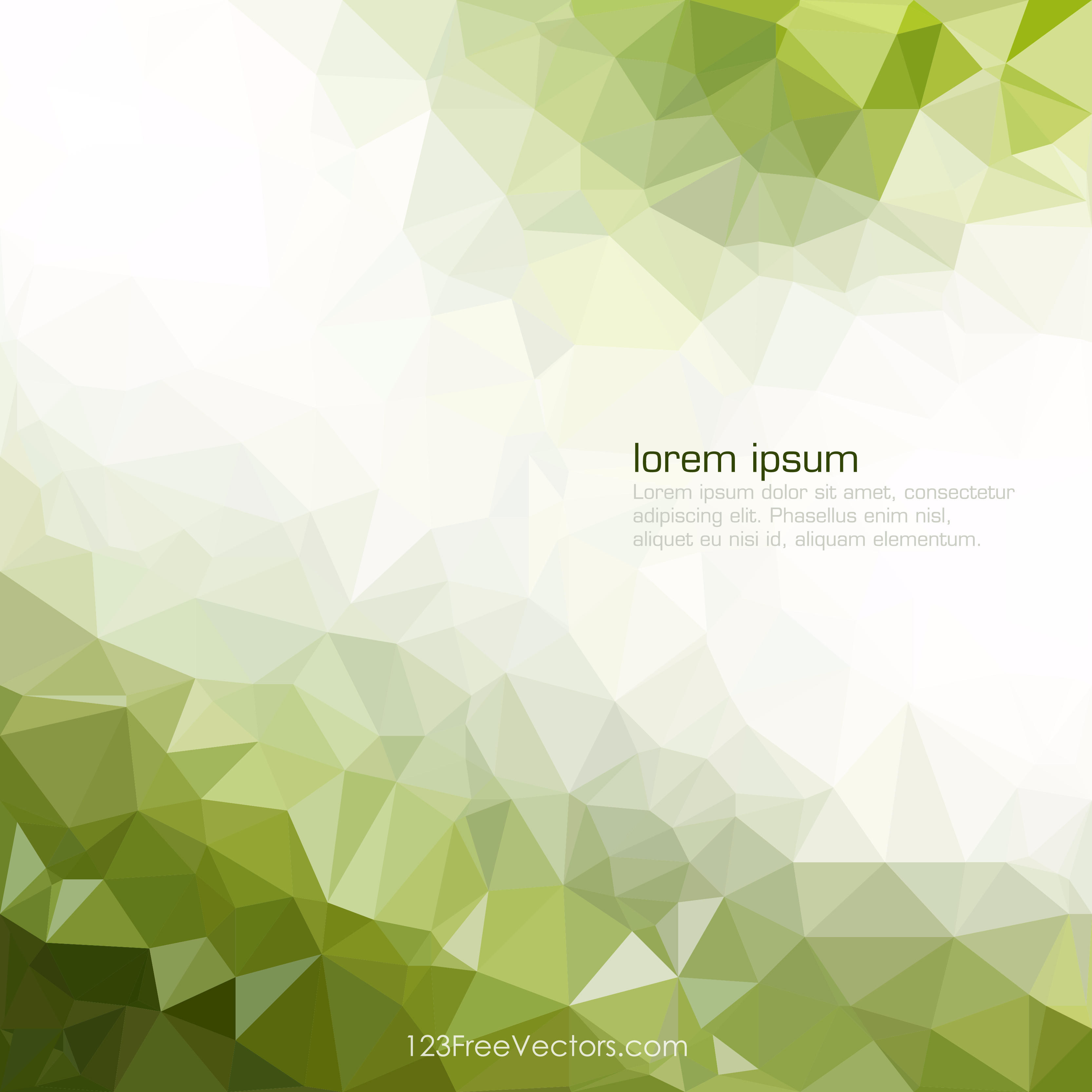 3333x3333 Moss Green Low Poly Background Design