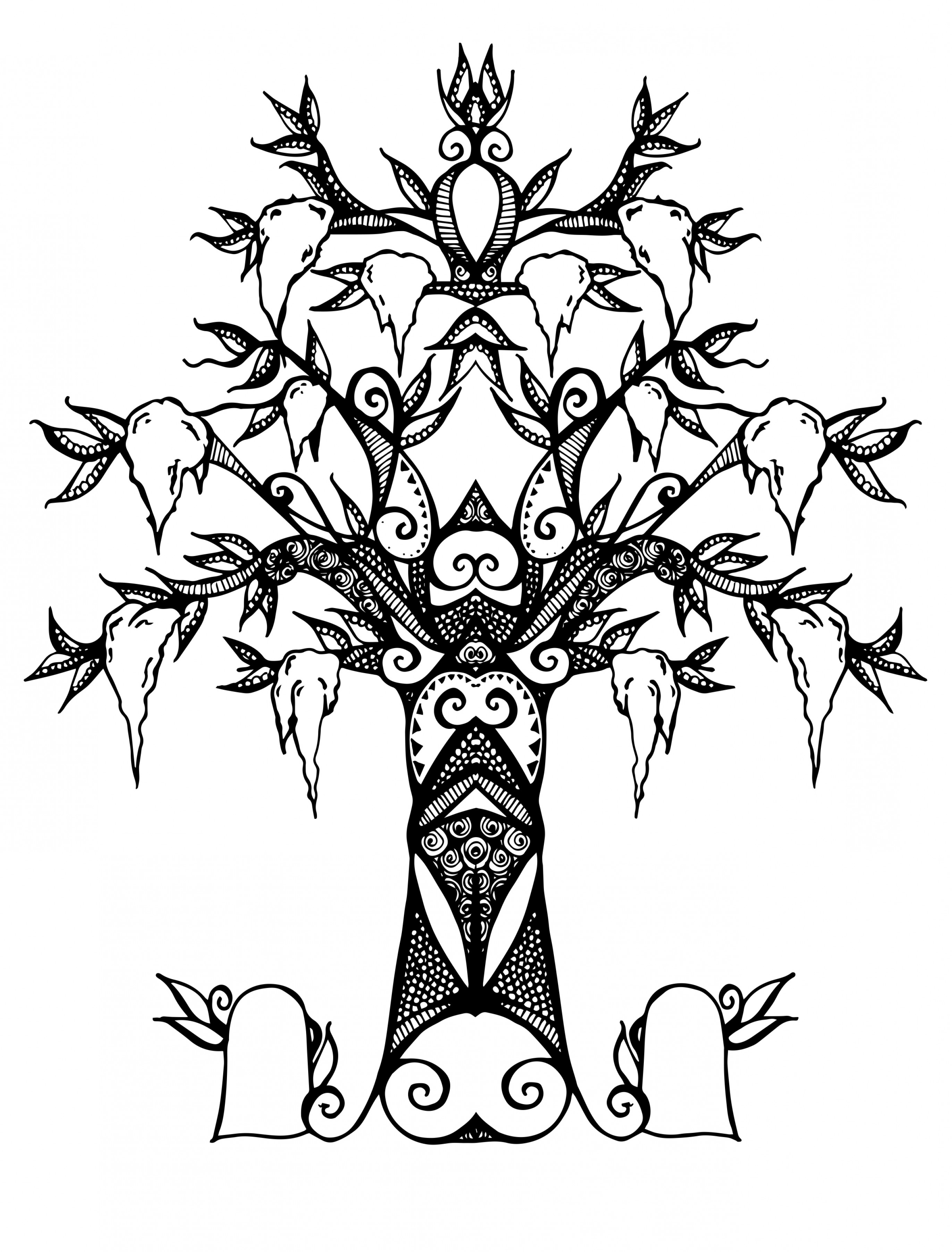 2743x3607 Spanish Moss Tree Vector Cqrecords