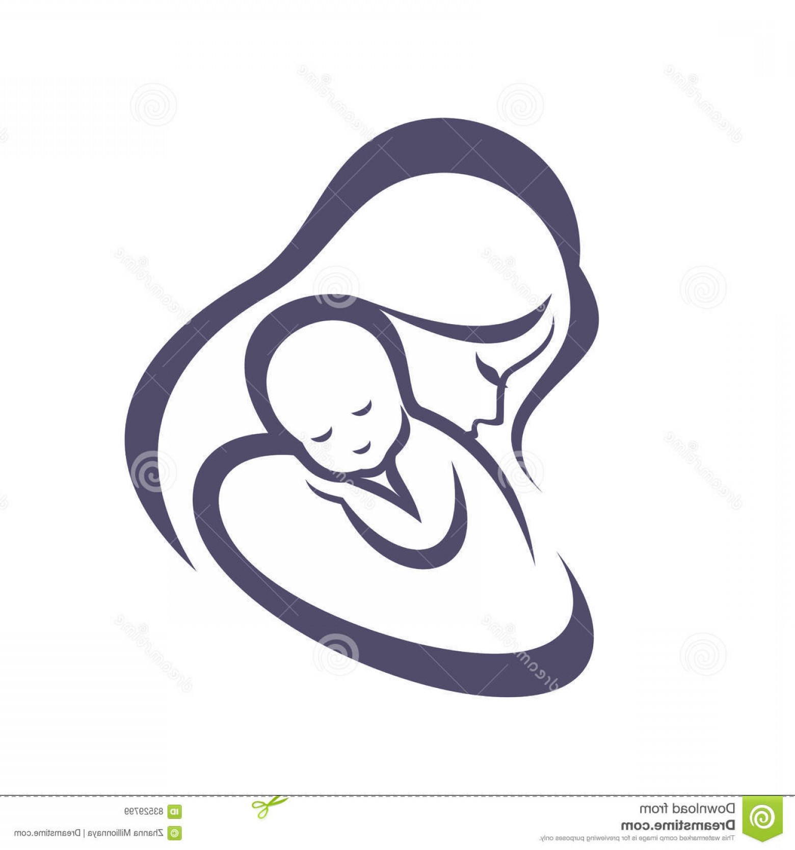 Mother And Child Vector At Vectorified.com 