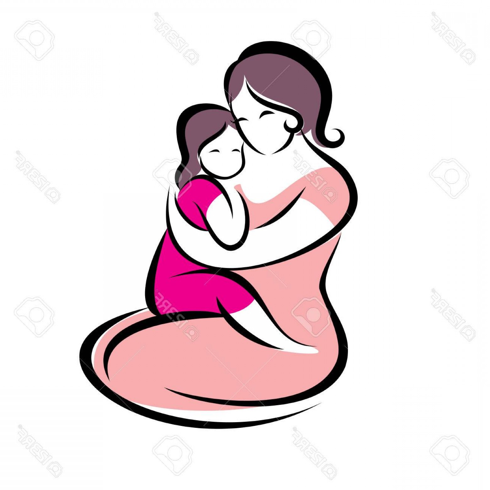 1560x1560 Photostock Vector Mother And Daughter Vector Symbol Soidergi