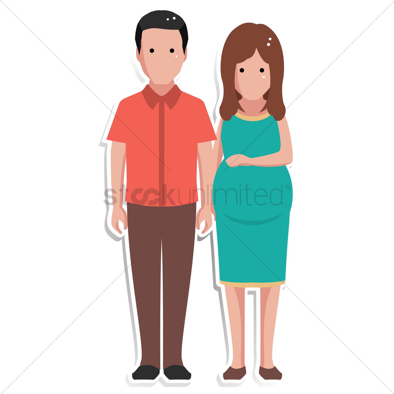 Free Father And Mother Vector Image 1300x1300 Free Father And Mother Vector Image