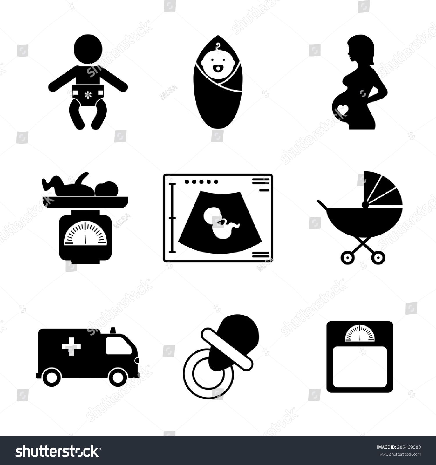 1500x1600 Pregnancy And Birth Icons Set Baby And Woman, Childbirth