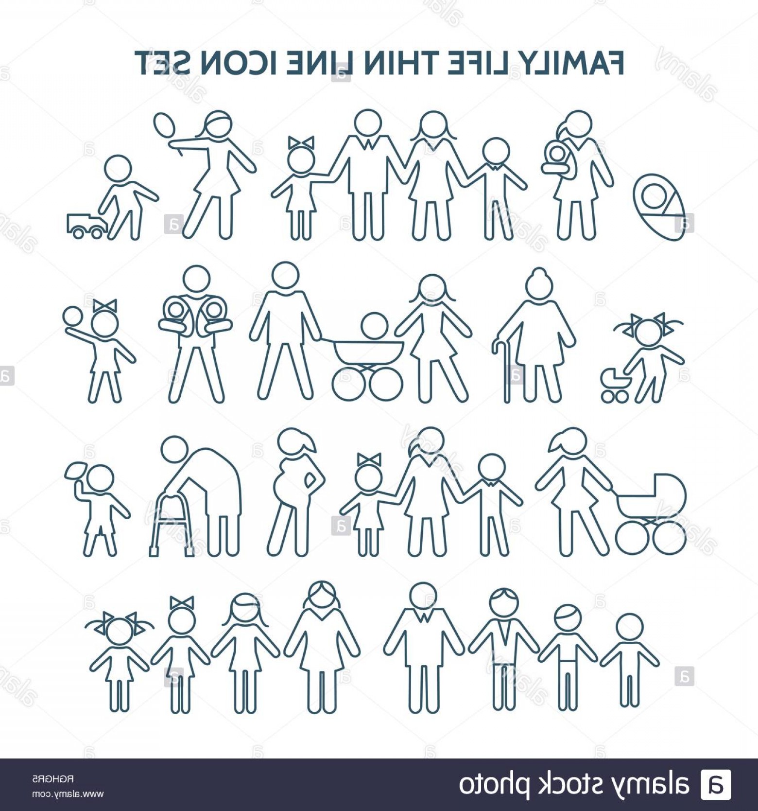 1560x1668 Family Life Thin Line Vector People Icons Pregnancy And Child