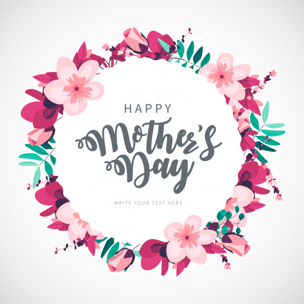 626x626 Modern Happy Mother's Day Floral Background Vector Free Download