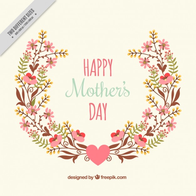 626x626 Cute Floral Mother's Day Background Vector Free Download