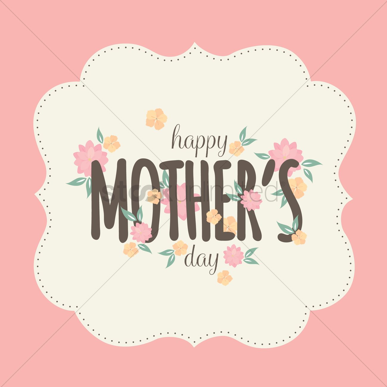1300x1300 Happy Mothers Day Card Vector Image