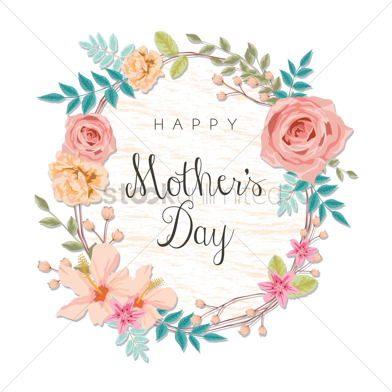 1300x1300 Happy Mothers Day Card Vector Image