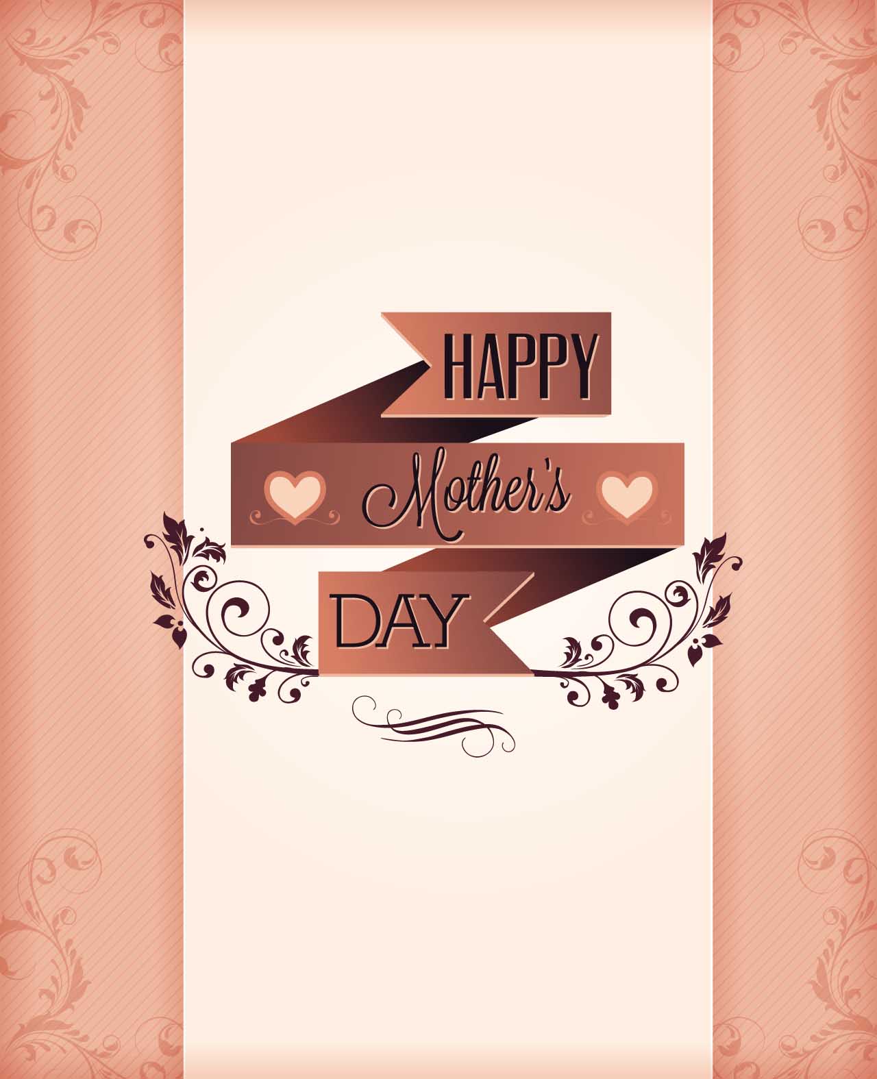 1280x1575 Mother's Day Card Floral Vector Free Download