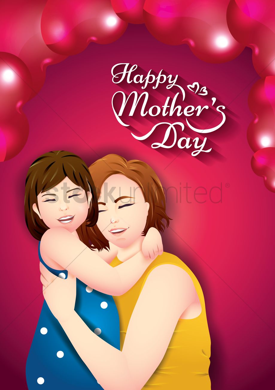 Happy Mothers Day Poster Vector Image 919x1300 Happy Mothers Day Poster Vector Image