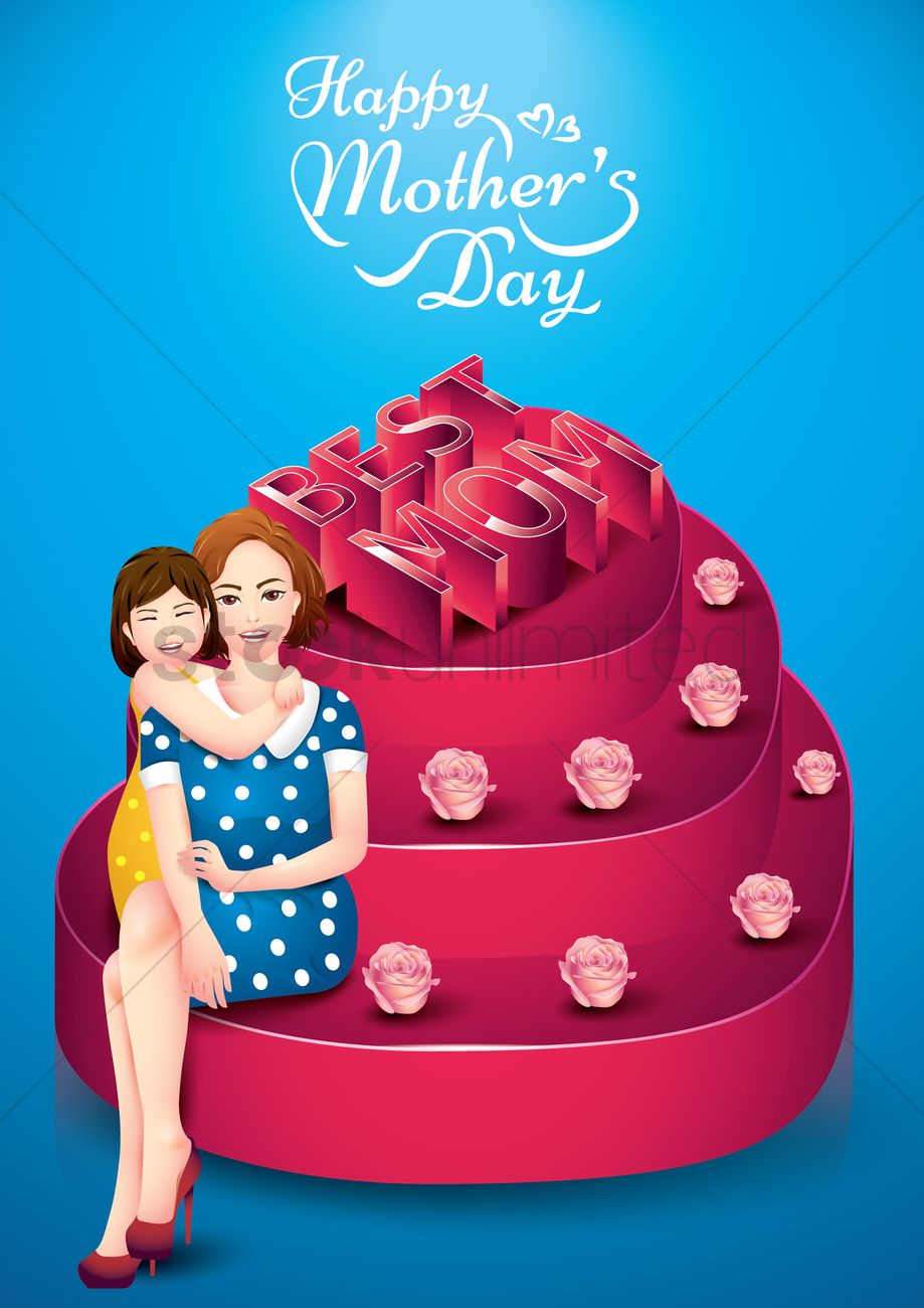 Happy Mothers Day Poster Vector Image 919x1300 Happy Mothers Day Poster Vector Image