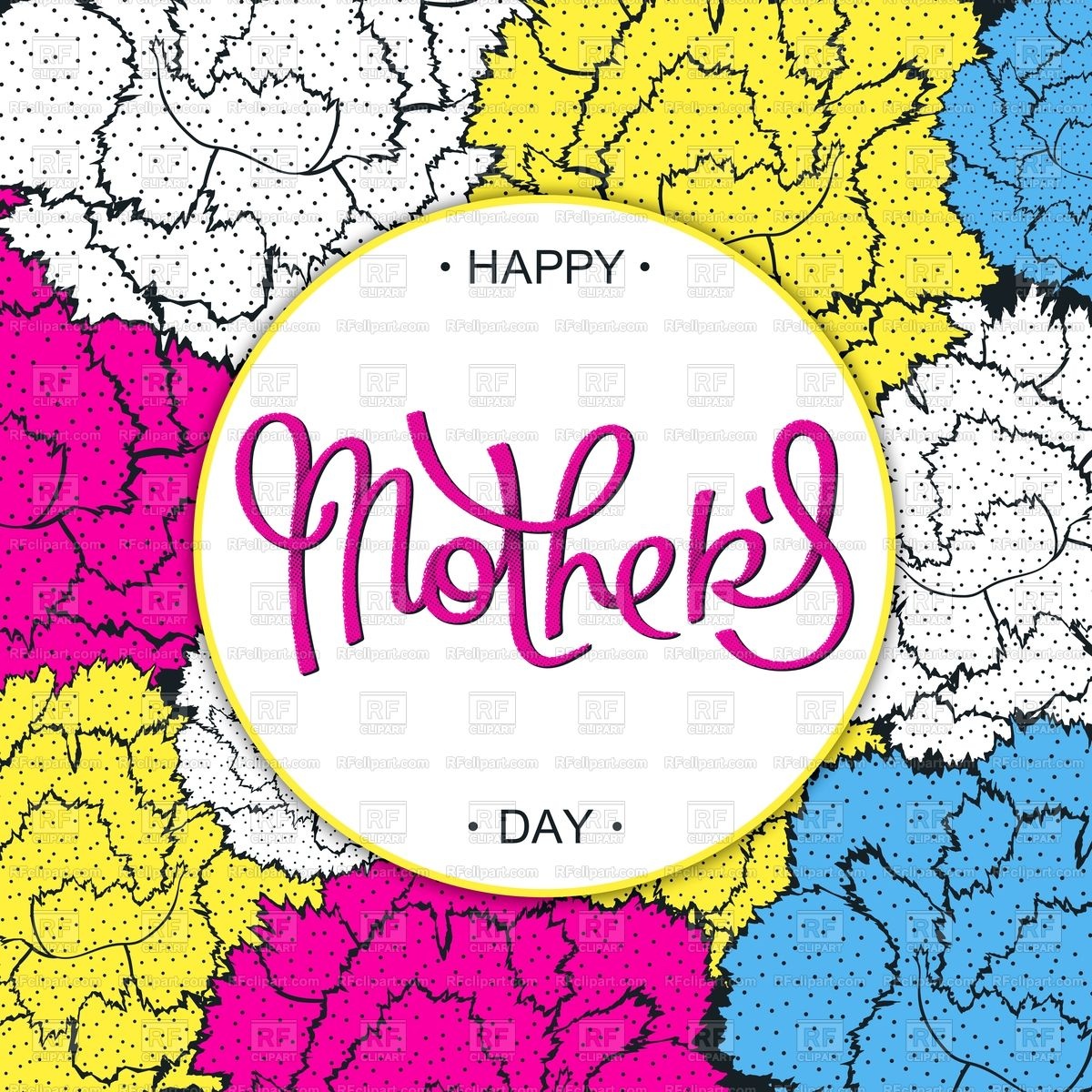 Happy Mother's Day Creative Carnations Backdrop In Style 1200x1200 Happy Mother's Day Creative Carnations Backdrop In Style