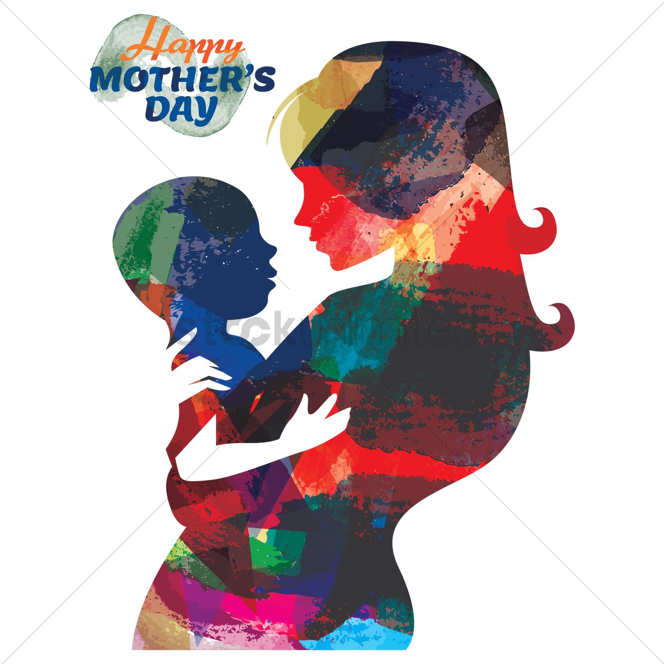 1300x1300 Happy Mothers Day Vector Image