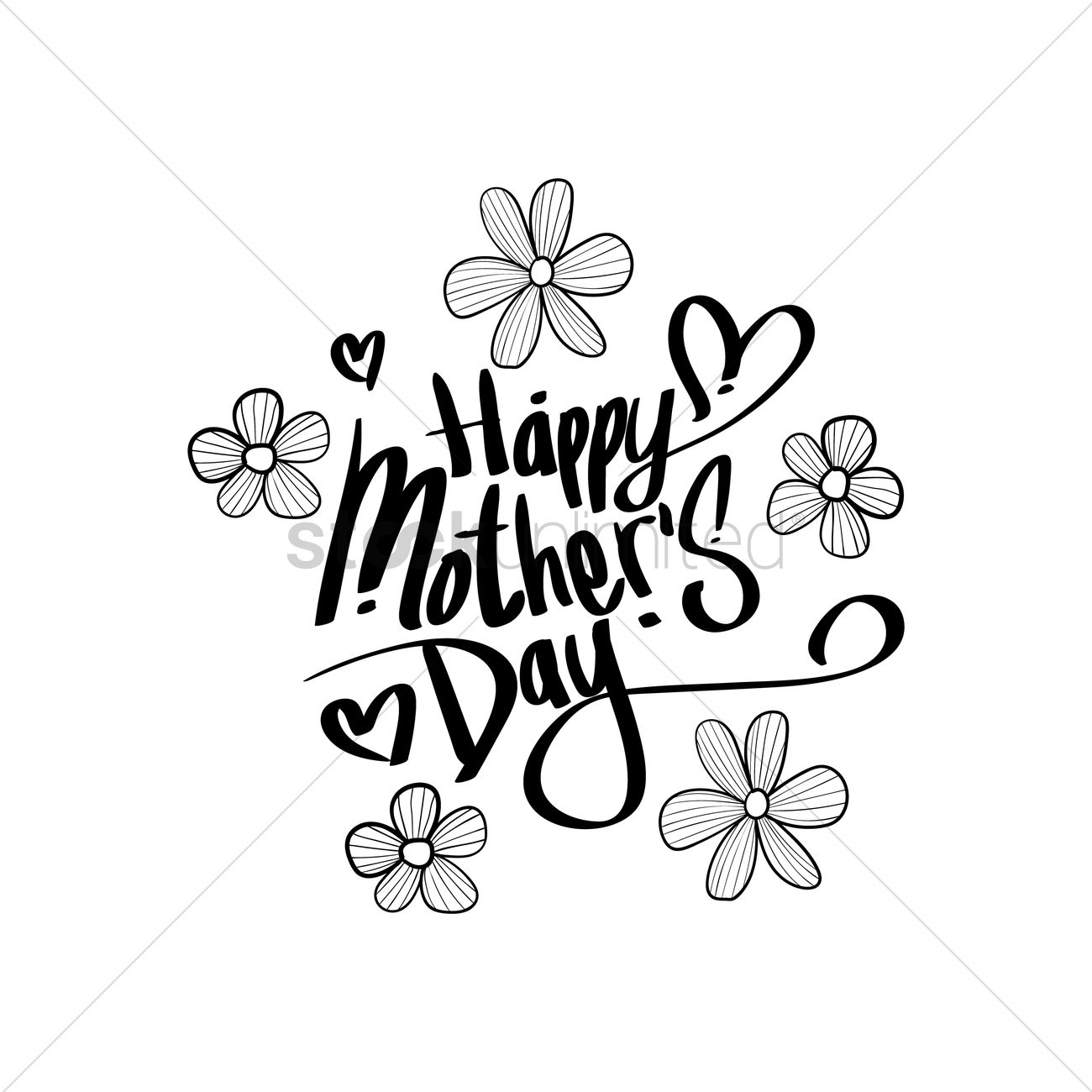1300x1300 Happy Mothers Day Vector Image
