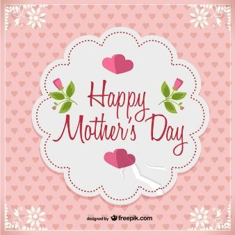 338x338 Mother's Day Vector Free Postcard Poster Ideas Happy Mothers