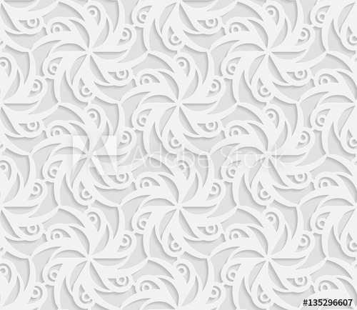 500x434 Seamless White Pattern, Indian Ornament, Persian Motif, Vector