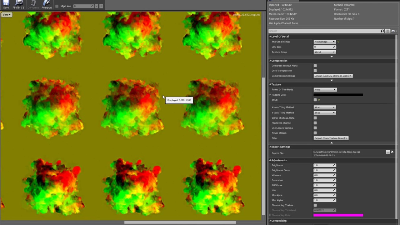 1280x720 Motion Vector Gradient Lookup Shader