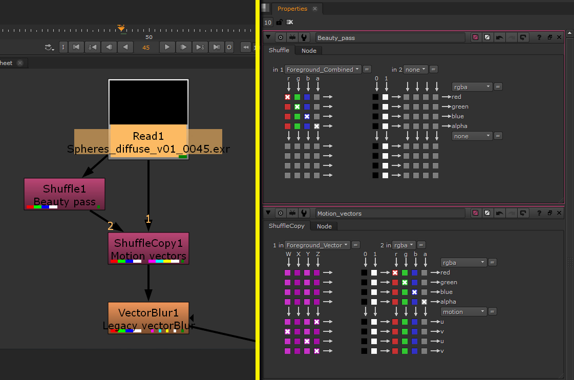 1121x742 Using Blender's Vector Pass In Nuke Openvisual Fx