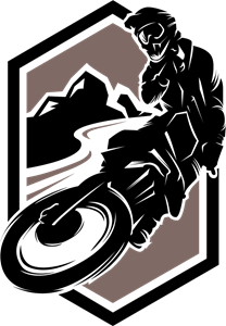 208x300 Moto Track Or Motocross Jump Logo Vector