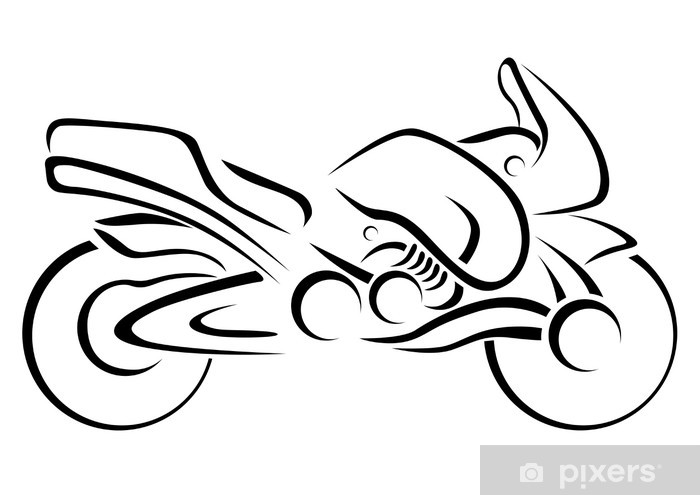 700x495 Sticker Moto Vector Illustration