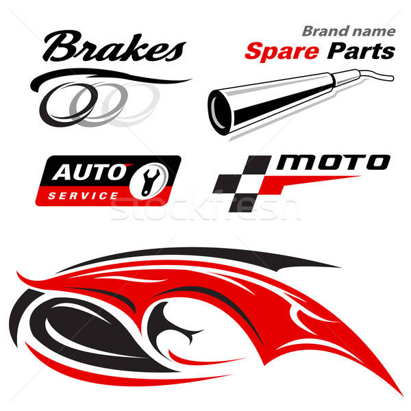 600x600 Auto Moto Vector Icons Vector Illustration