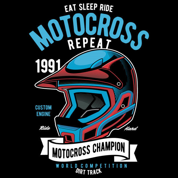 626x626 Motocross Champion Helmet Vector Premium Download