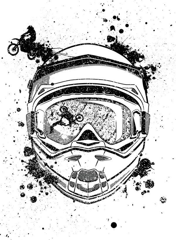 600x818 Motocross Vector