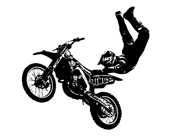 640x480 Motocross Vector Illustration Day