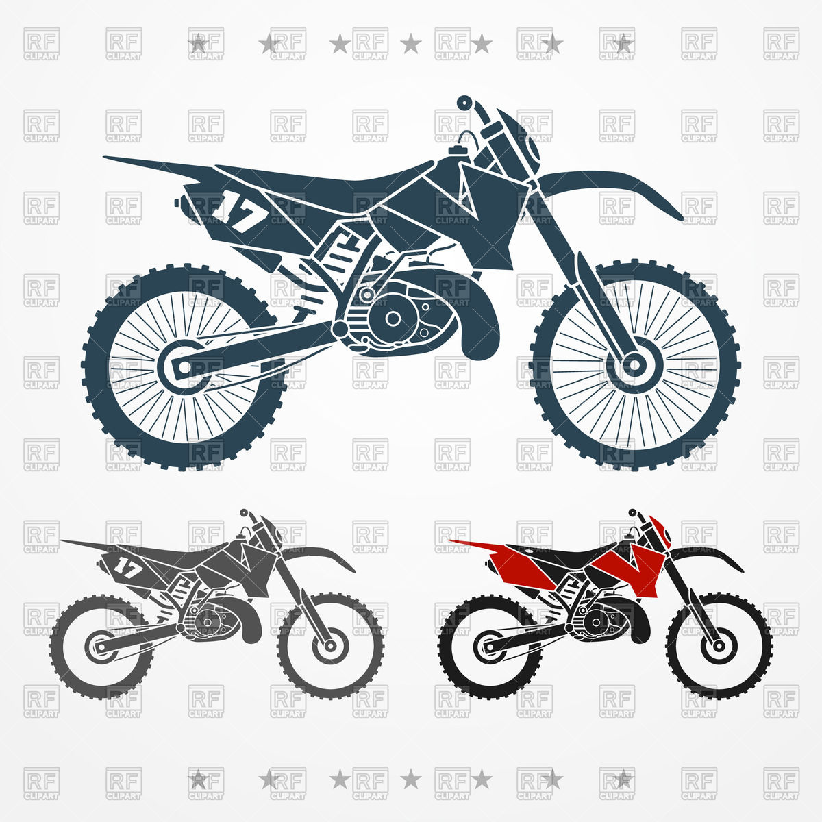 1200x1200 Motocross Motorcycles, Side View Vector Image Of Transportation