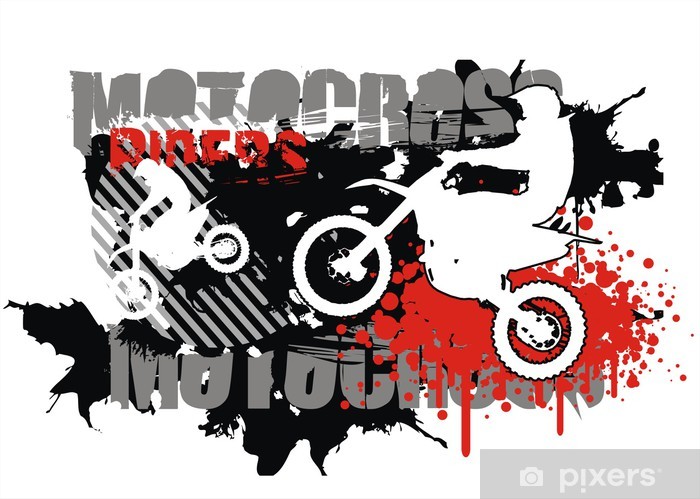 700x499 Motocross Vector Wall Mural We Live To Change