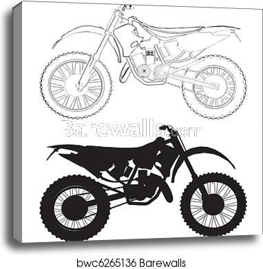 382x390 Motocross Bike Canvas Print Barewalls Posters Prints