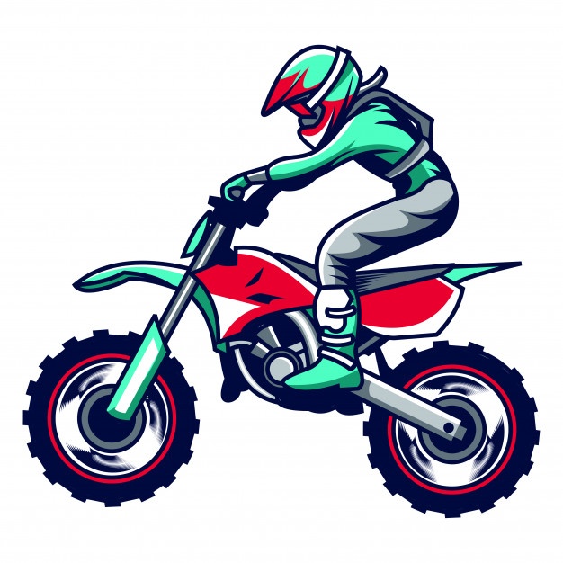 626x626 Motocross Rider Vector