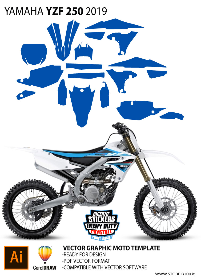 854x1182 Graphics Template Yamaha Yzf Yamaha Offroad Vector