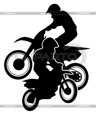 333x400 Motocross Dirt Bikes Silhouette Stock Vector Graphics Cliparto