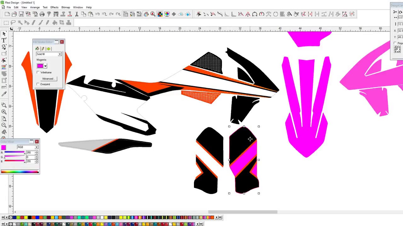 1280x720 Motocross Graphics Full Design Ktm Sx Graphics Kit In Vector