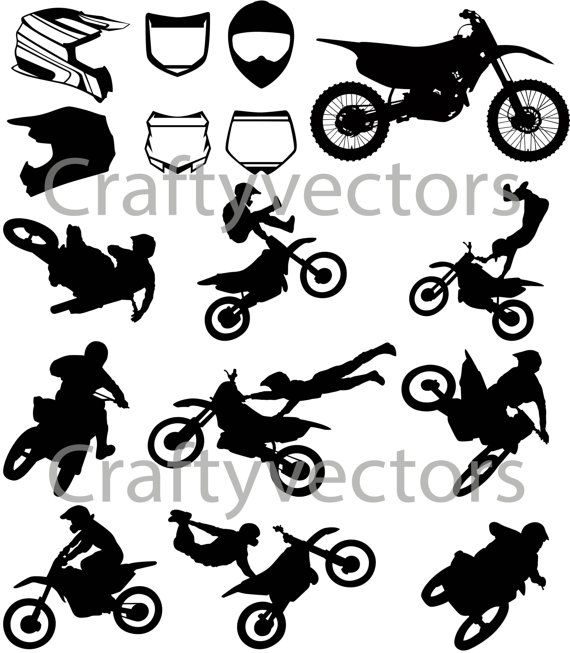 570x653 Vinyl Vector File, Motocross