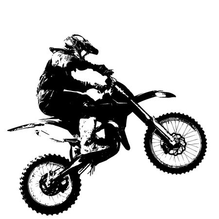 450x450 Rider Participates Motocross Championship Vector Illustration