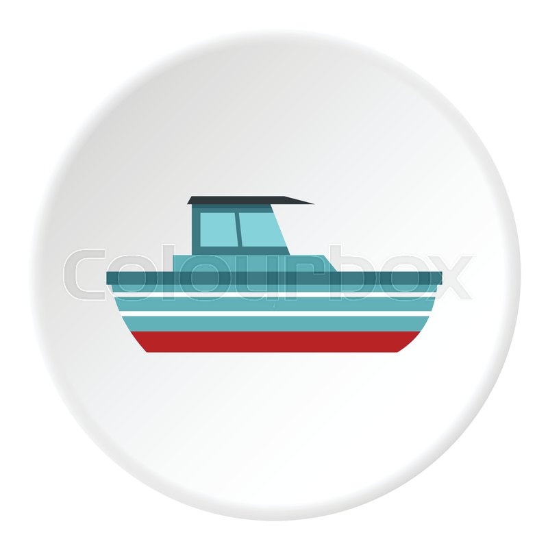 800x800 Motor Boat Icon Flat Illustration Of Stock Vector Colourbox