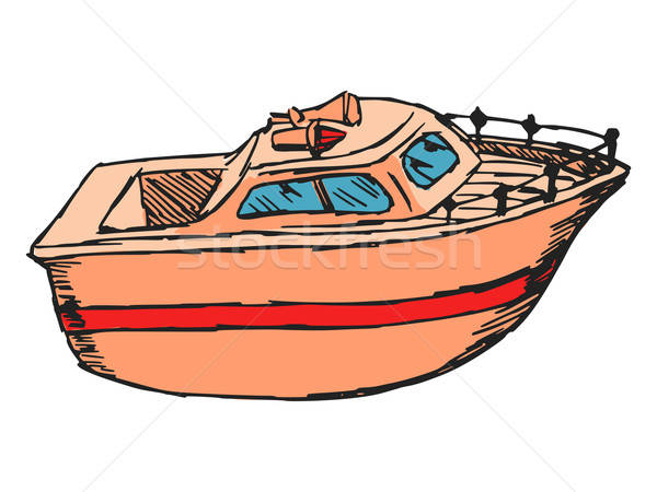 600x450 Motor Boat Vector Illustration Oleksandr Kovalenko