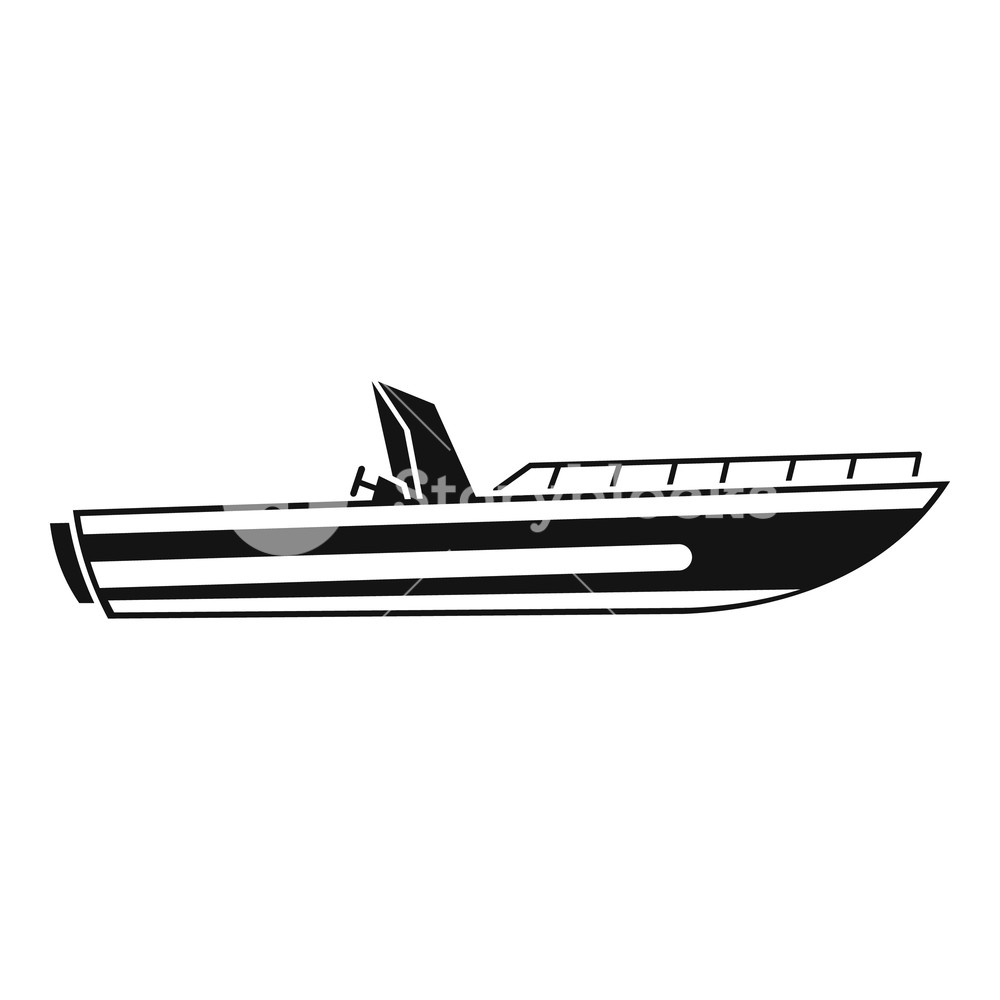 1000x1000 Motor Speed Boat Icon Simple Illustration Of Boat Vector Icon