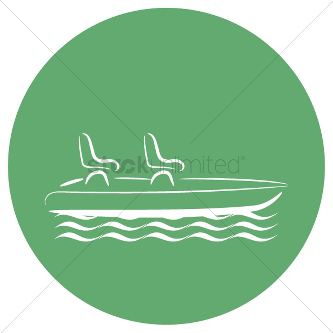 1300x1300 Motorboat Vector Image