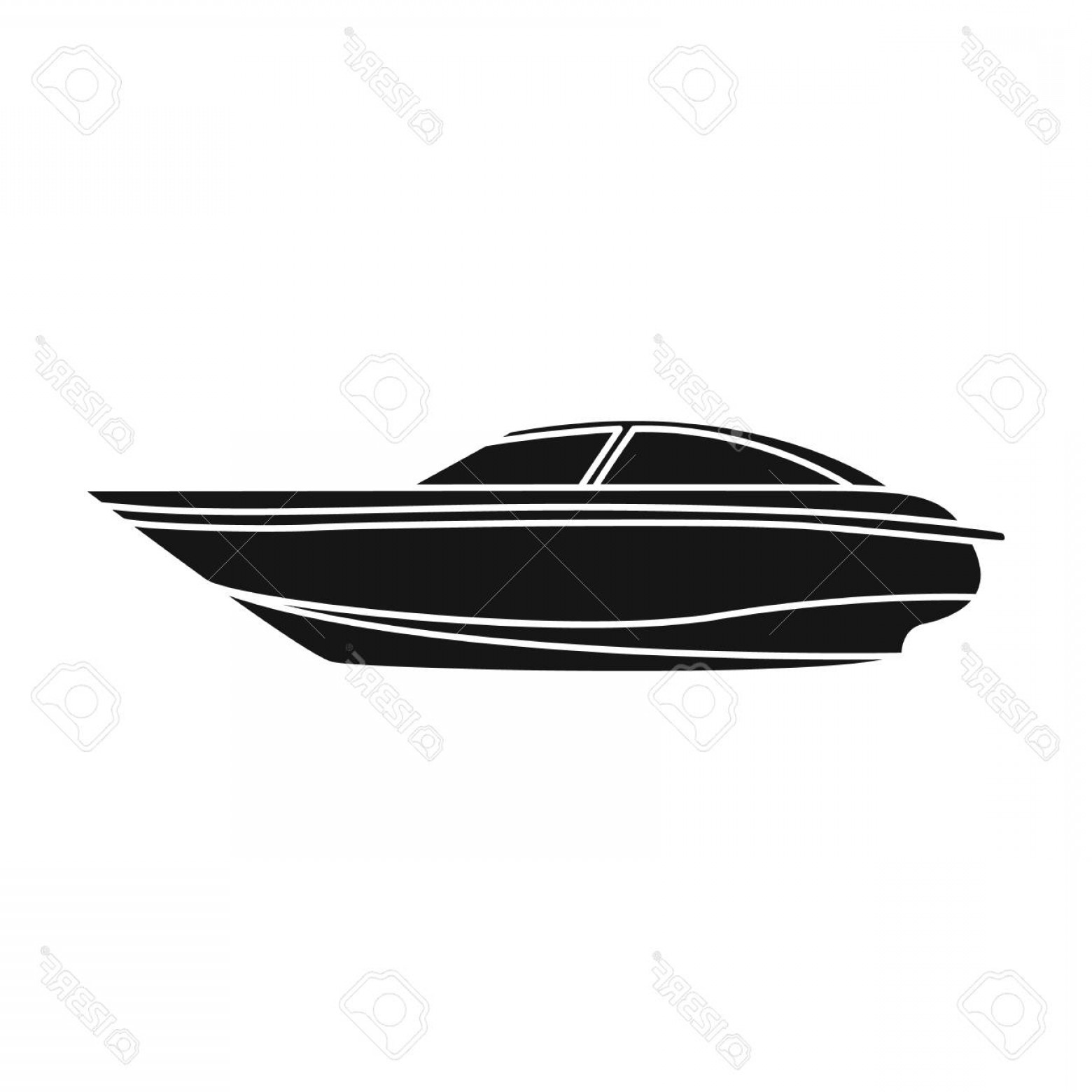 motorboat vector