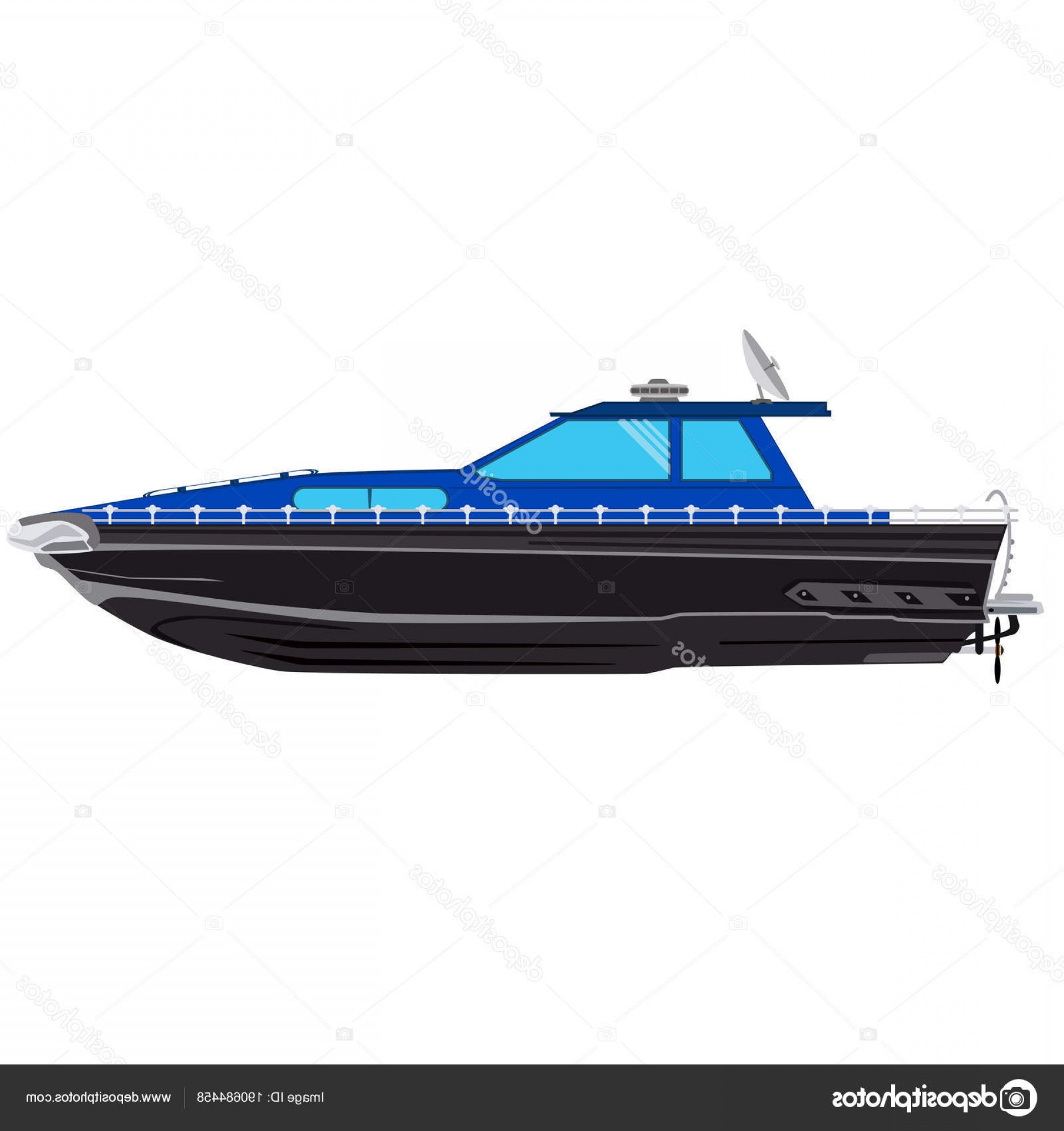 1920x2040 Stock Illustration Motorboat Fishing Motor Boat Vector Soidergi