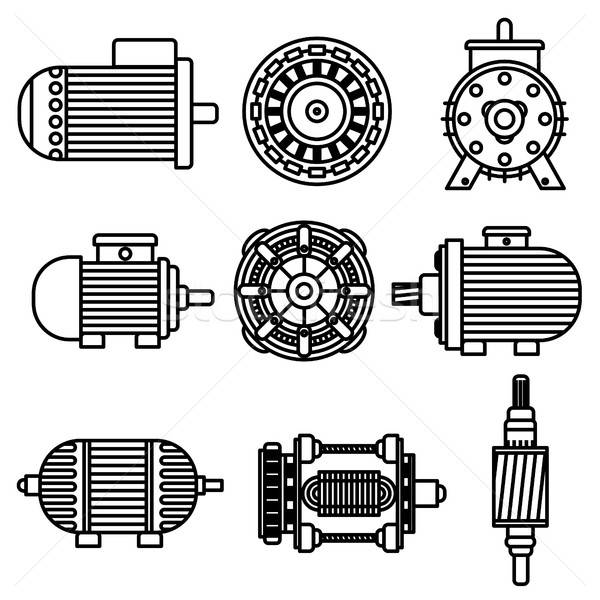 600x600 Electric Motor Vector Icons Vector Illustration Volodymyr
