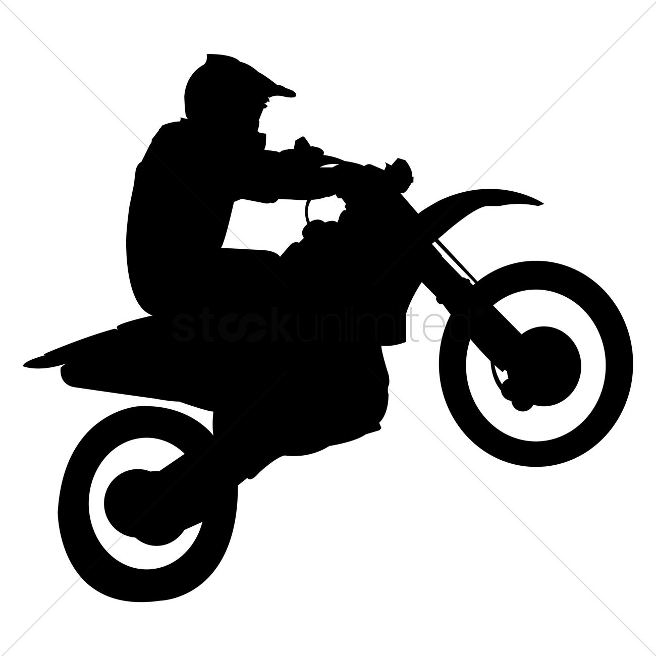1300x1300 Stuntman On Motorbike Vector Image