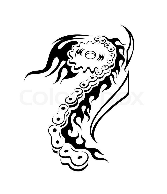 691x800 Stock Vector Of 'in Picture Is Black And White Tattoo Bicycle