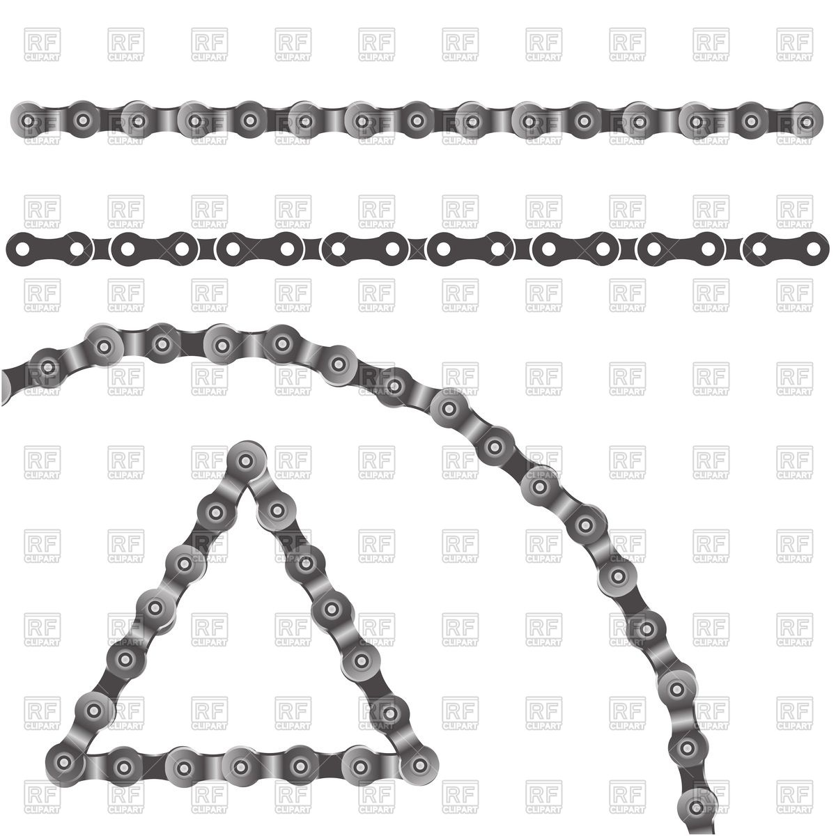 1200x1200 Colorful Illustration With Bicycle Chain On A White Background