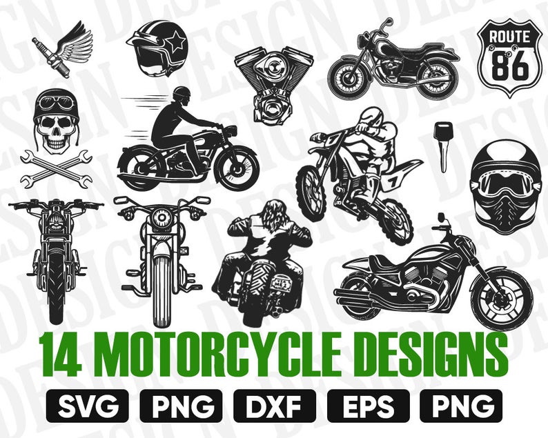 Motorcycle Clipart Vector at Vectorified.com | Collection of Motorcycle ...