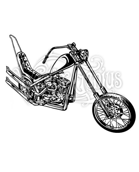 Custom Chopper Motorcycle Clipart 468x580 Custom Chopper Motorcycle Clipart