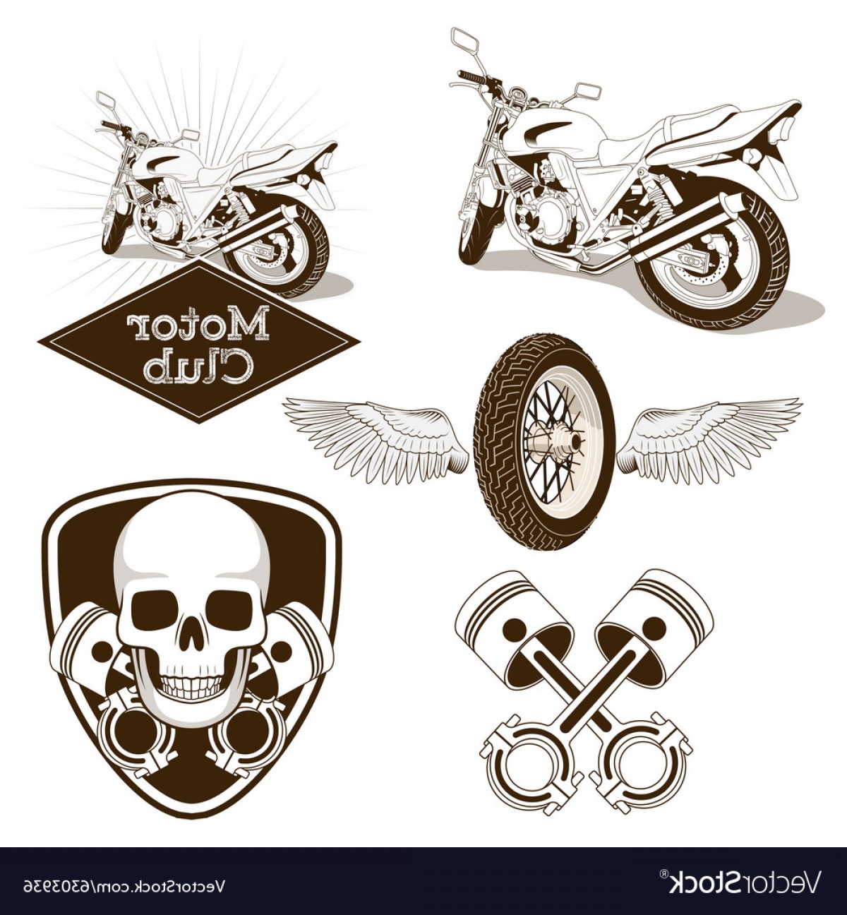 1200x1296 Motorcycle Club Logo Emblem Vector Soidergi
